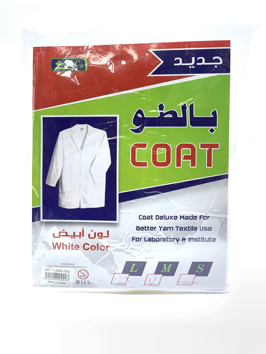 SBC LAB COAT WHITE M SIZE