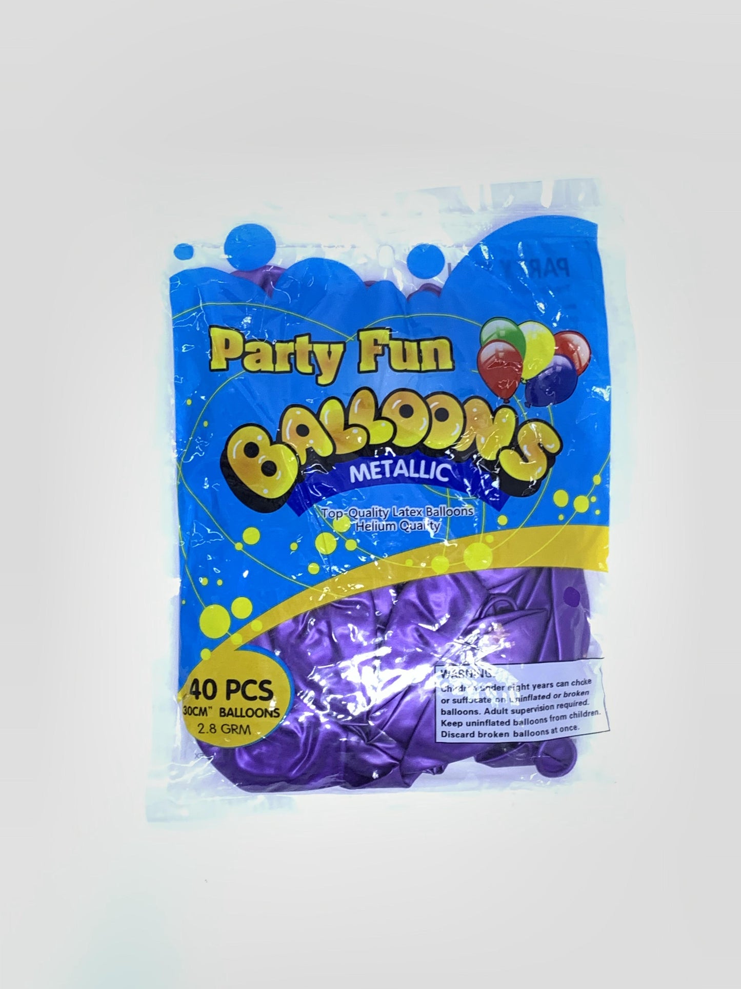 PARTY FUN BALLOONS PURPLE 40 PCS