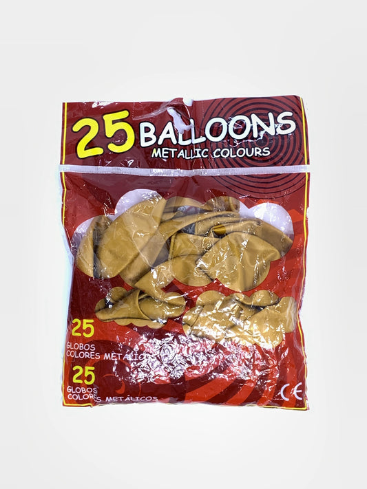 METALLIC BALLOONS GOLD COLOUR 25 PCS