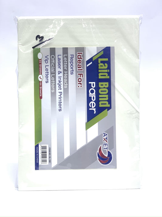 Laid Bond  paper A4 100 sheets Cream color