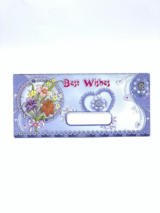 BEST WISHES GIFT ENVELOPE BLUE