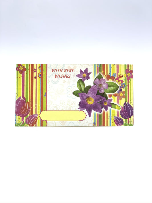 BEST WISHES GIFT ENVELOPE FLOWER DESIGN PCS