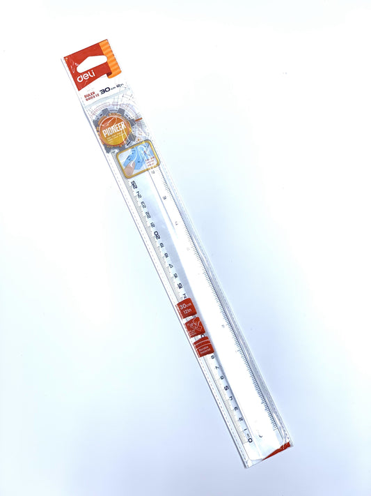 DELI PLASTIC RULER 30 CM