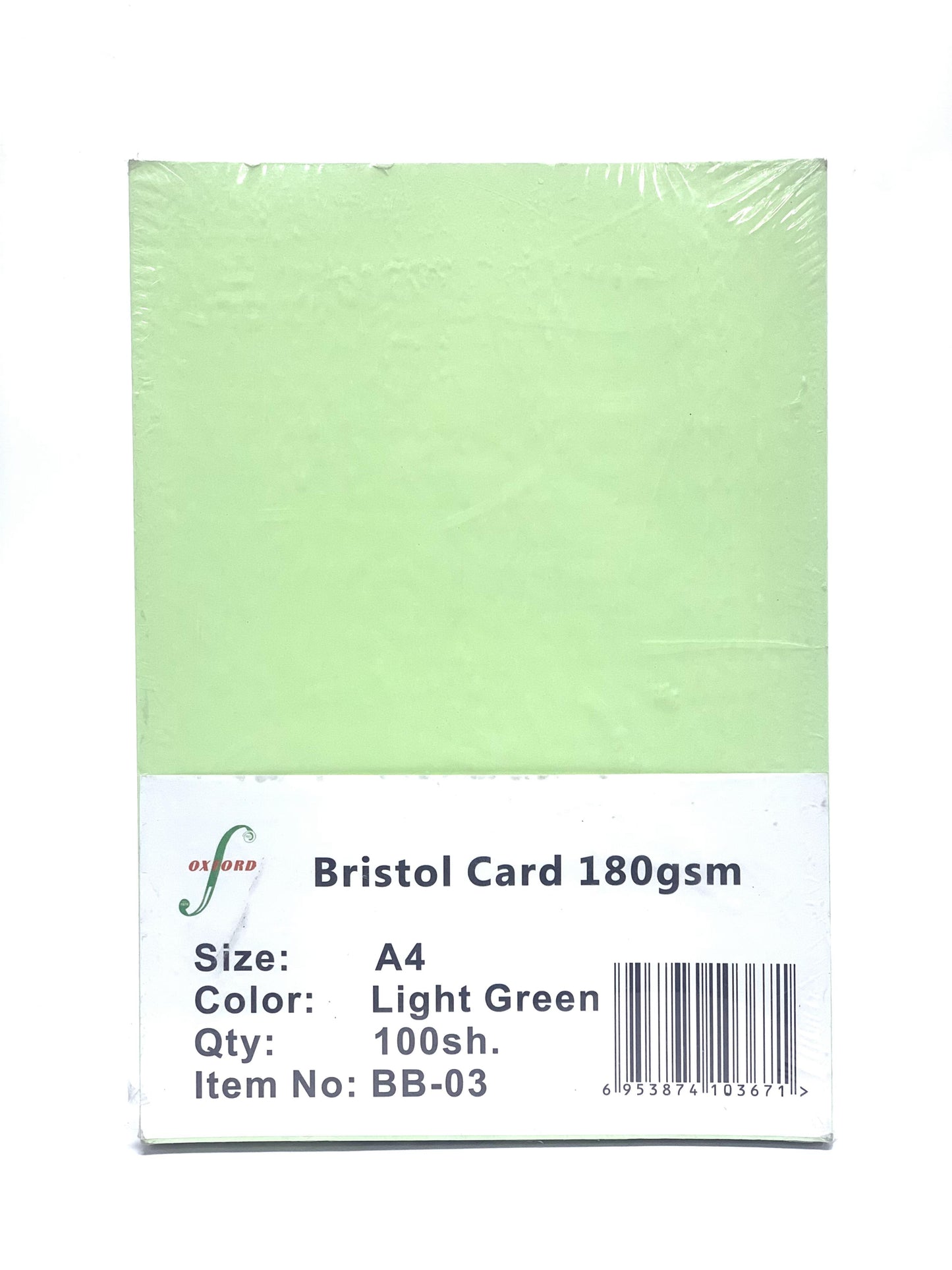 A4 BRISTOL CARD 180 GSM GREEN COLOR 100 SHEETS