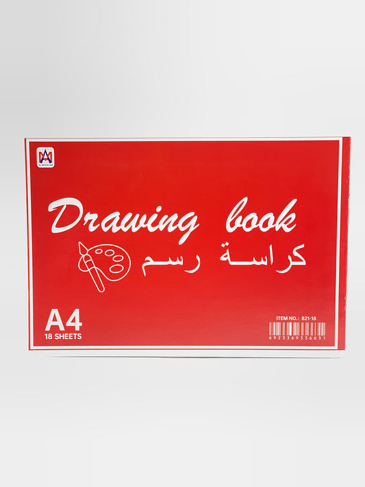 DRAWING  BOOK A4 18 SHEETS RED COLOR