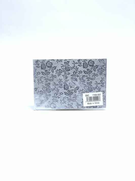 SMALL GIFT ENVELOPE SILVER WITH FLOWER DESIGN