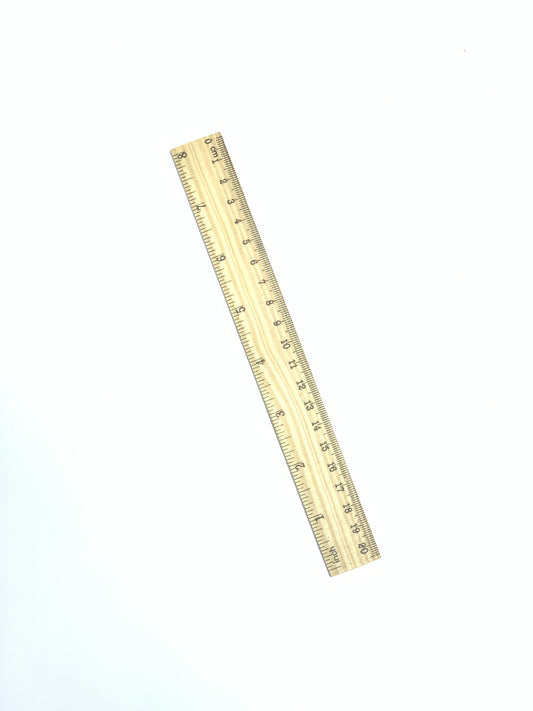 WOODEN RULER 20 CM 8 INCH