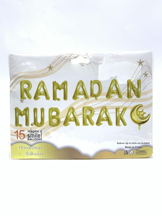 RAMADAN MUBARAK FOIL BALLOON GOLD