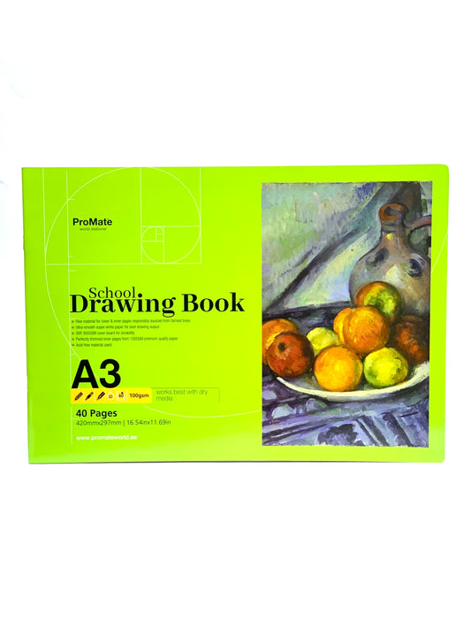 SCHOOL DRAWING BOOK A3 40 SHEETS 420MMX297MM