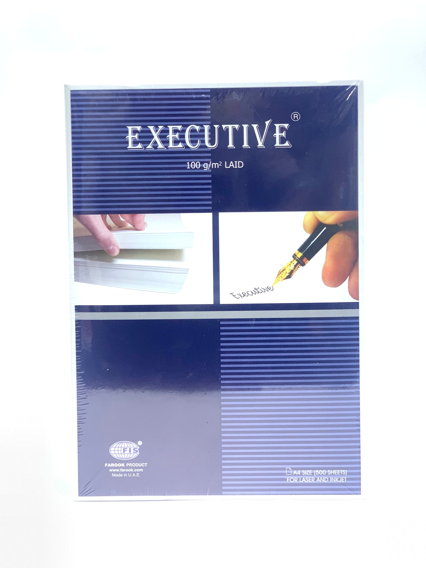 FIS Executive Laid Bond Paper, 500 Sheets, 100 gsm, Cream Color, A4 Size - FSPALD100CR