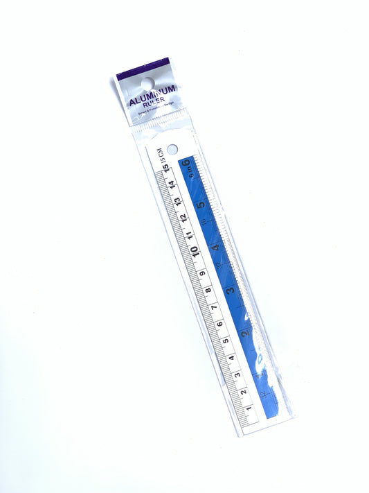 ALUMINIUM 15 CM RULER 6 INCH.