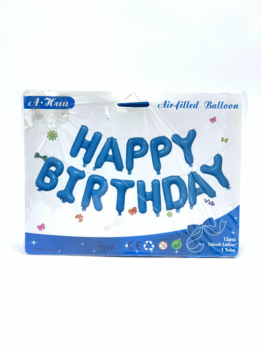 AHUA HAPPY BIRTHDAY FOIL BALLOONS BLUE 16"