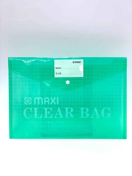 Maxi  Clear Bag With Name Card