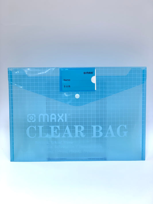 Maxi Clear Bag With Name Card