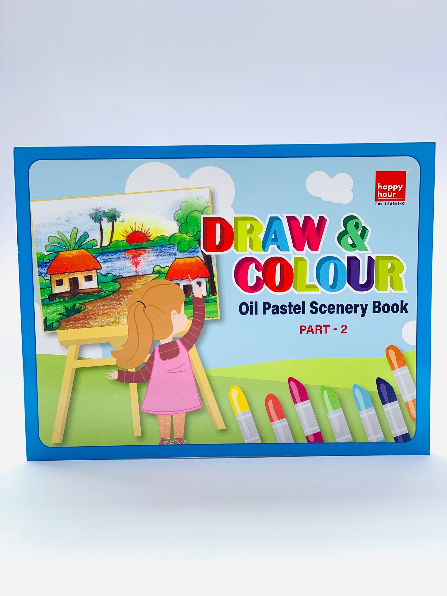 DRAW & COLOUR OIL PASTEL SCENERY BOOK