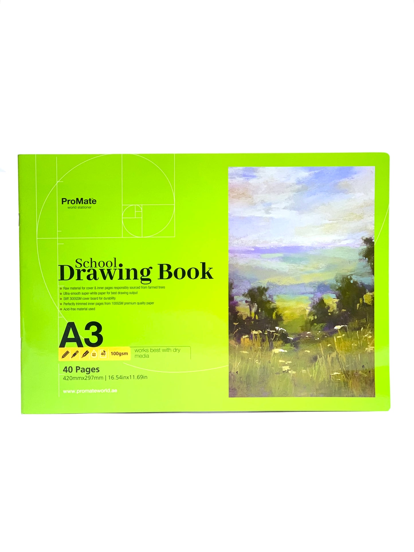 SCHOOL DRAWING BOOK A3 40 SHEETS 420MMX297MM