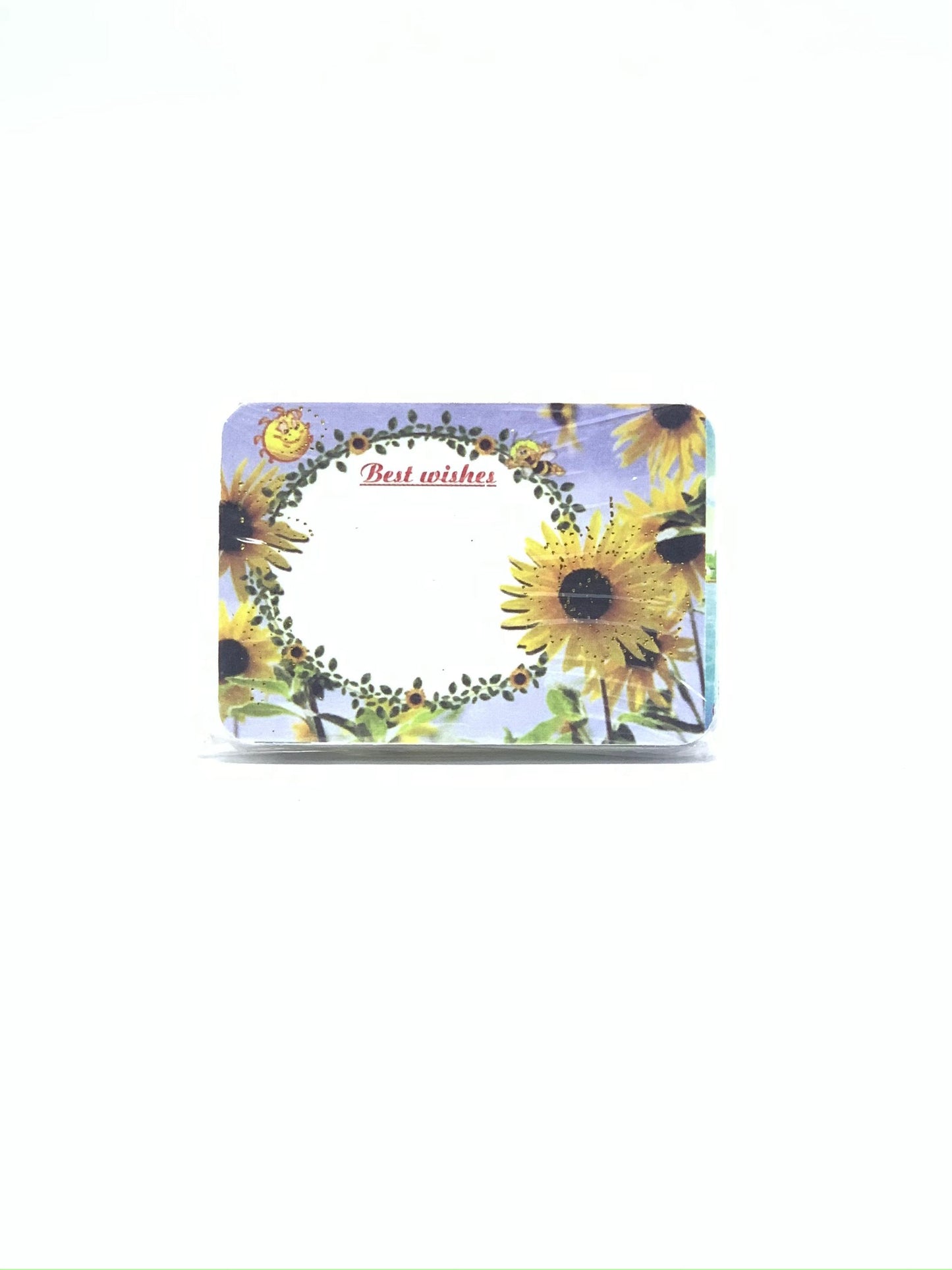 BEST WISHES GIFT CARD SUNFLOWER DESIGN