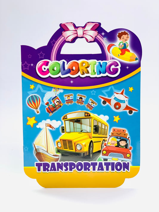 TRANSPORTATION  COLORING BOOK CUTE