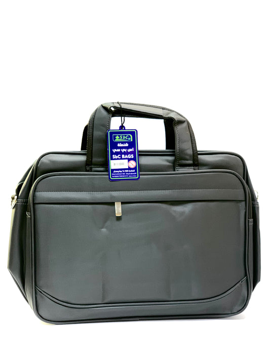 SBC LEATHER LAPTOP BAG BLACK