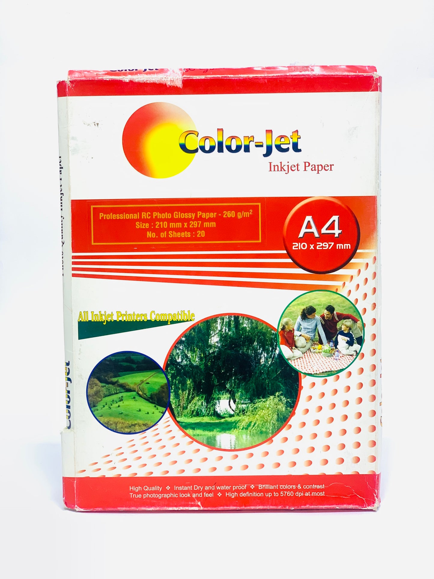 COLOR JET INK JET A4 GLOSSY PAPER 260 GM 20 SHEETS