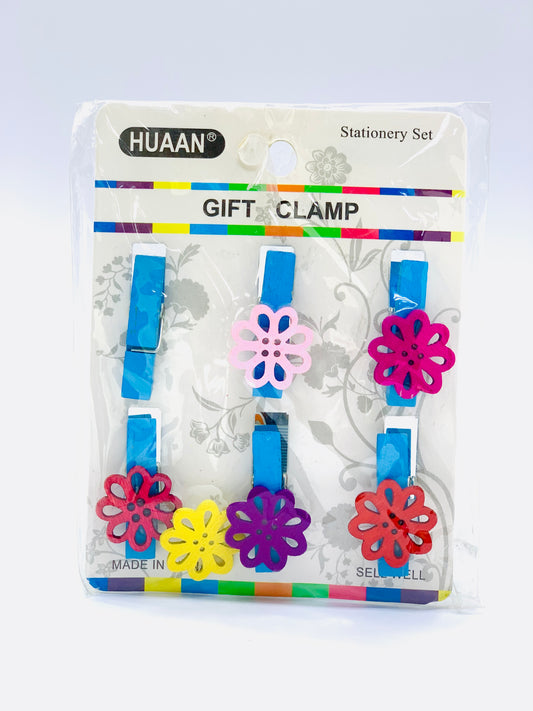 GIFT CLAMP WOODEN FLOWER