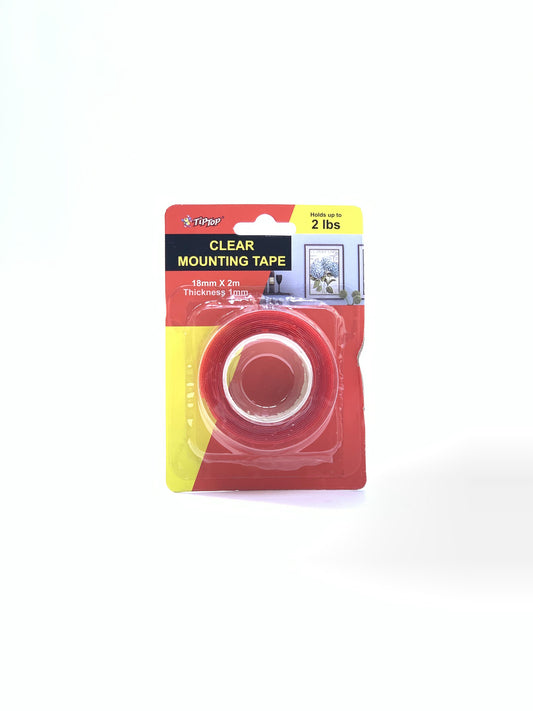 TIP TOP CLEAR MOUNTING TAPE 18MMX2MM 2LBS