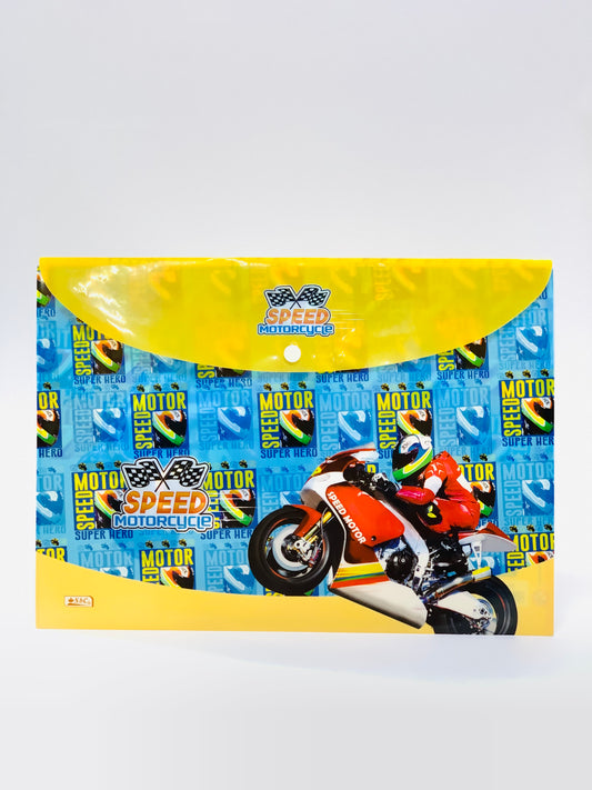 Plastic Envelopes,Waterproof BIKE design Project Envelope Folder, A4 Letter Size