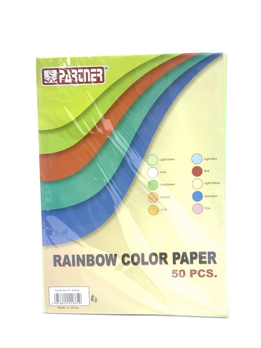 Partner a4 Assorted Colours Paper 50 sheets