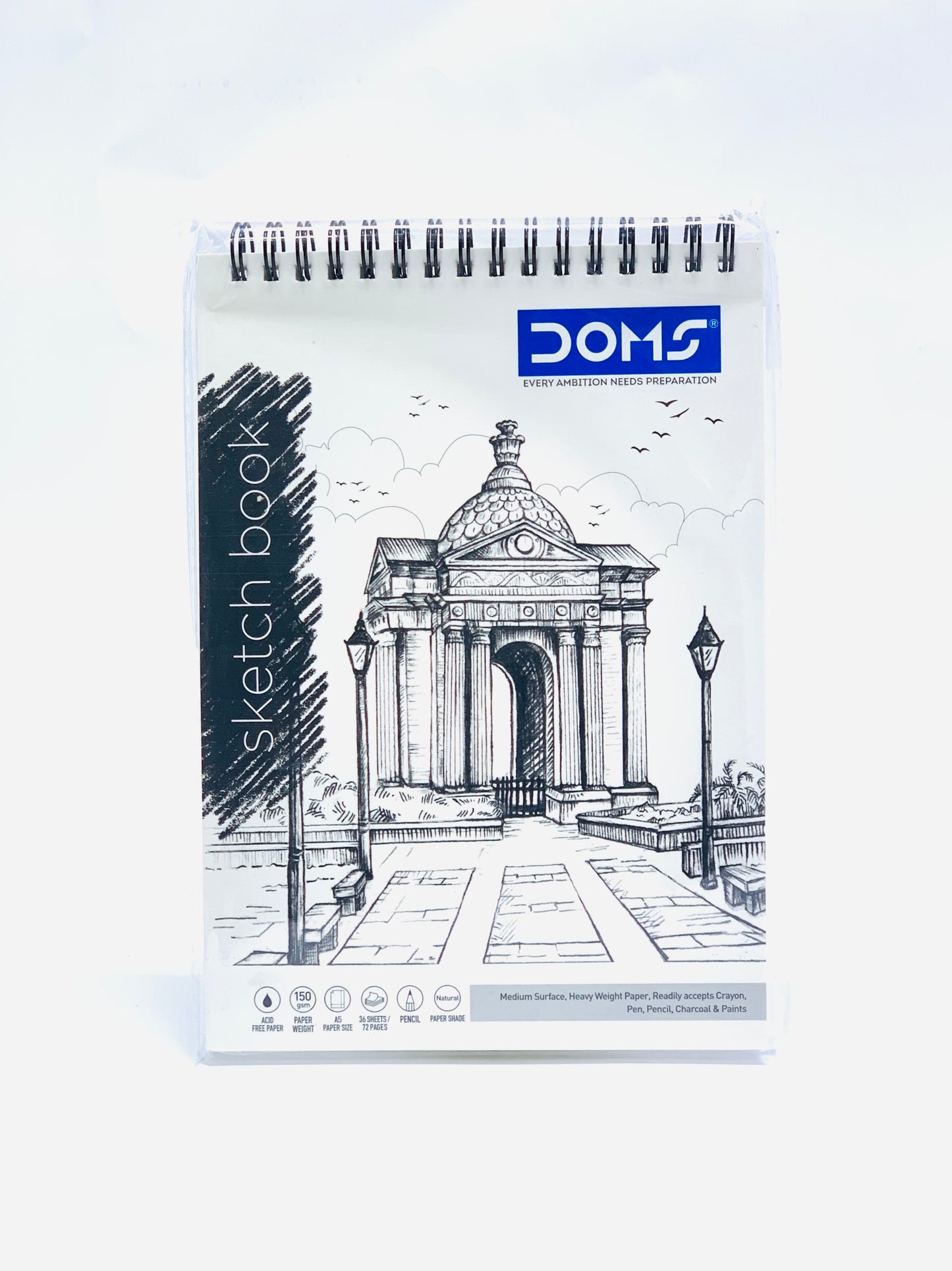 DOMS SKETCH BOOK A5 SIZE 150 GSM 36 SHEETS