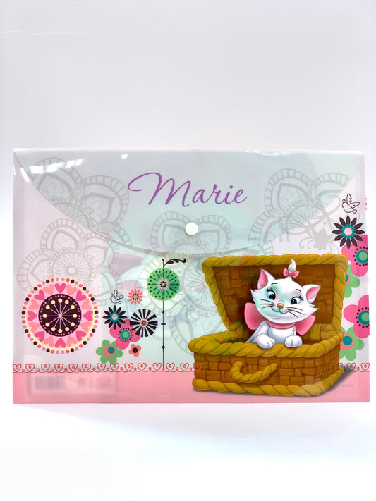 PLASTIC FILE ENVELOPE CAT  DESIGN COVER