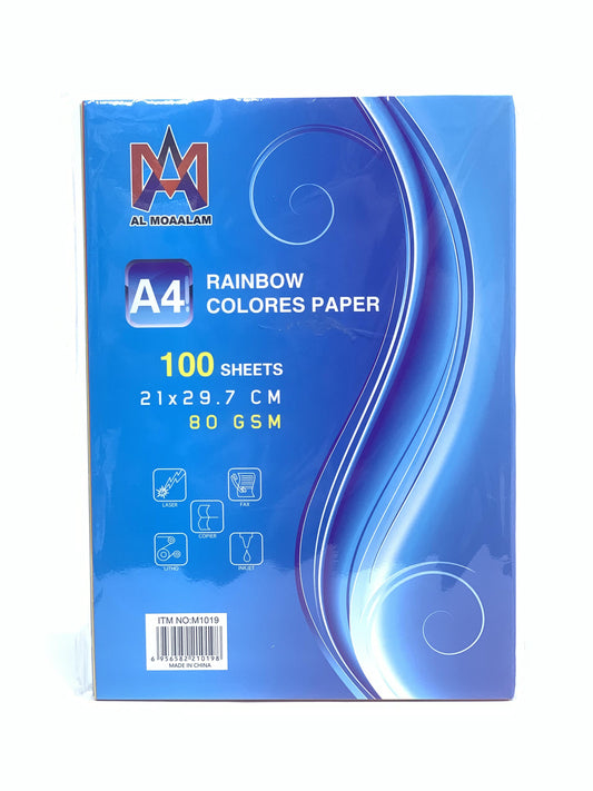 Al Moallam Rainbow Colores paper 100 sheets