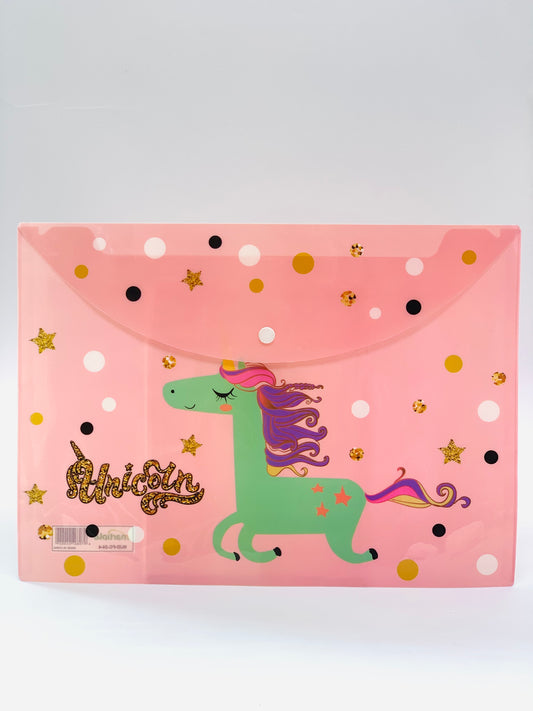 PLASTIC FILE ENVELOPE ZEBRA  DESIGN COVER