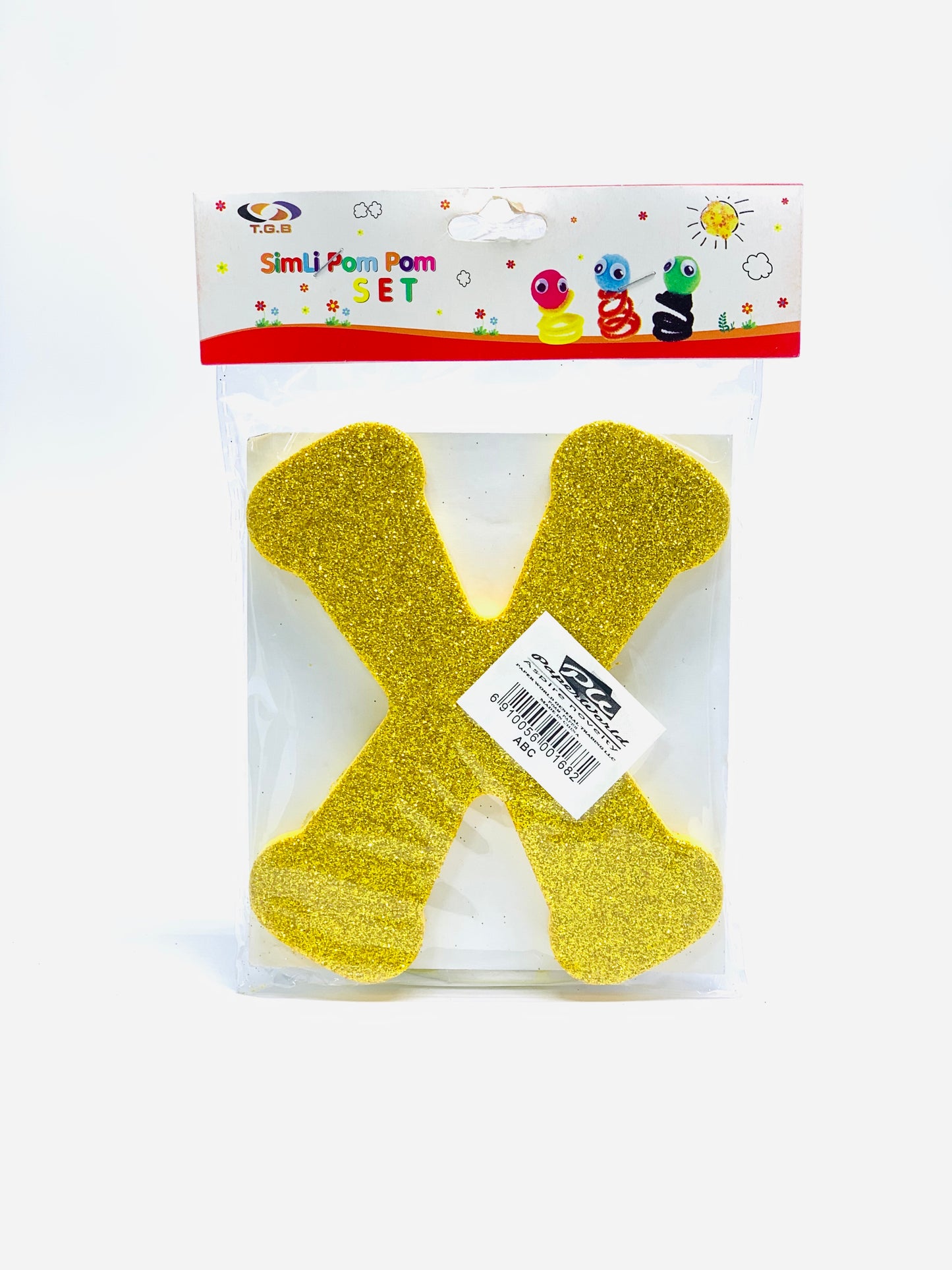 PAPER WORLD GLITTER FOAM LETTER GOLD X