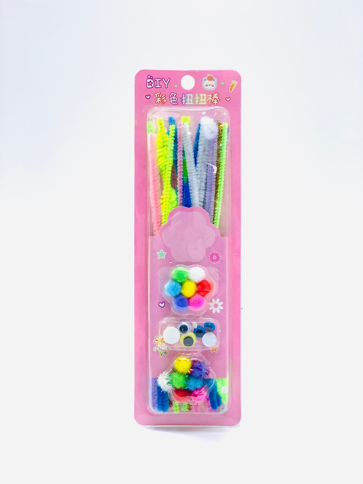 Craft Kit - Pipe Cleaner, Moving Eyes, Multi-coloured Balls