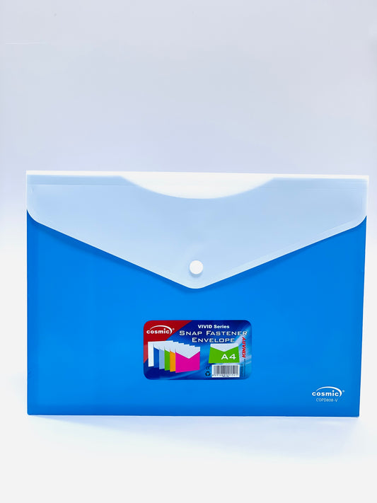 PALSTIC FILE ENVELOPE A4  SIZE BLUE COLOR