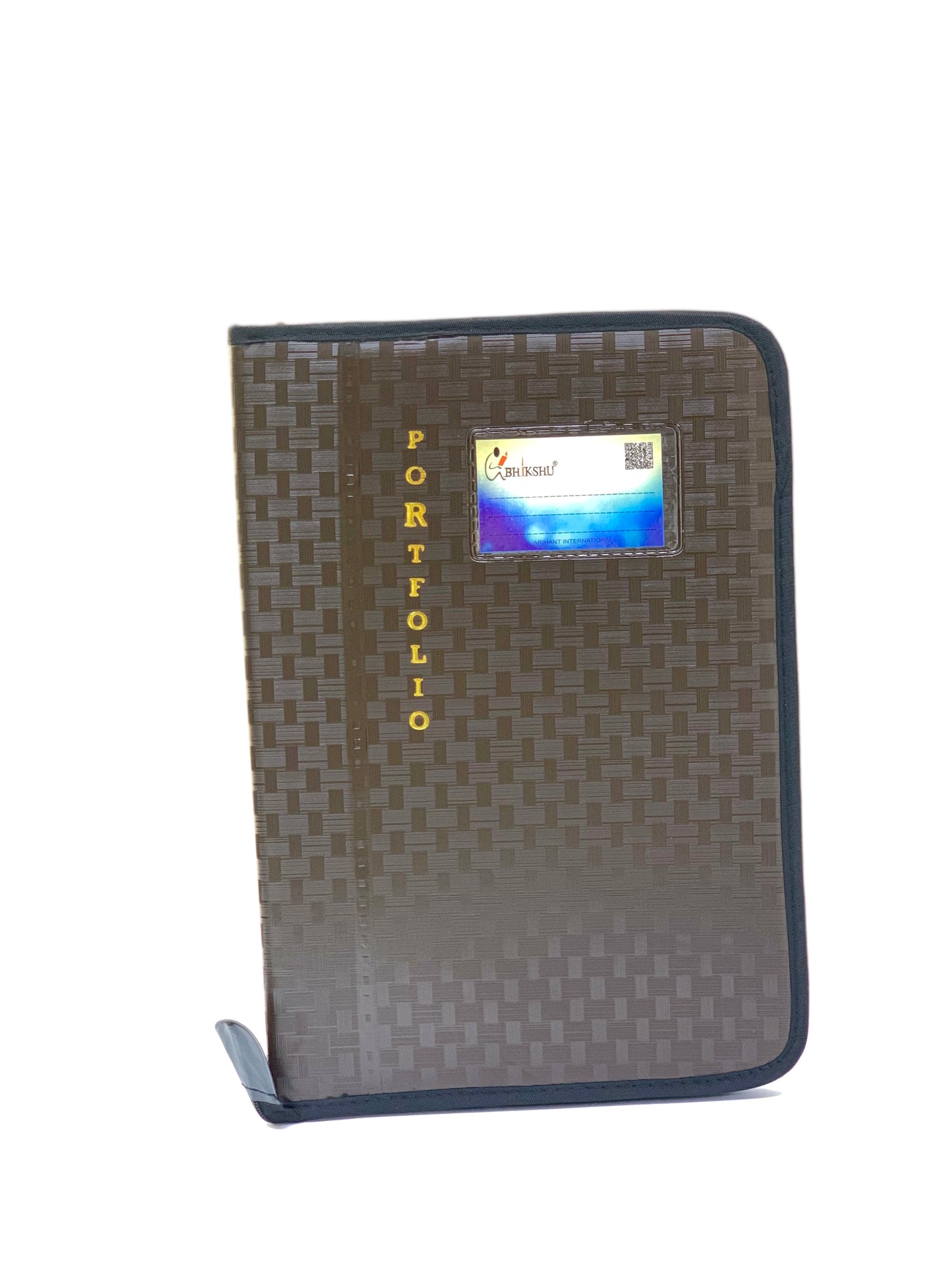 A4 50% Recycled 20 LEAVE  Black Zipped Presentation Display Book, File Folder, Artwork Portfolio with Plastic Sleeves