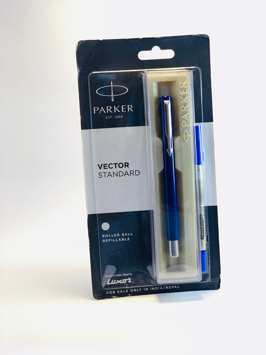 PARKER VECTOR STANDARD PEN BLUE WITH REFIL