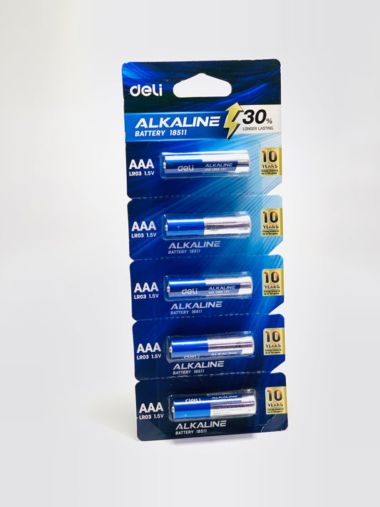 AAA BATTERY DELI ALKALINE 18511