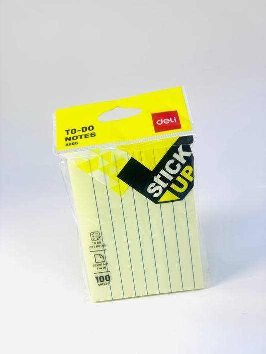 STICKY NOTES RULED 3X4