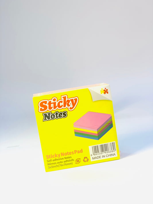 STICKY NOTES 3X3  MULTI COLOR