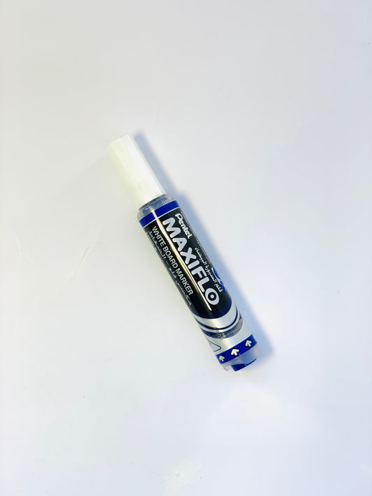 pental maxiflo white board marker blue