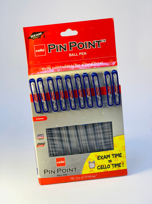 CELLO PIN POINT BLUE PEN 1X10