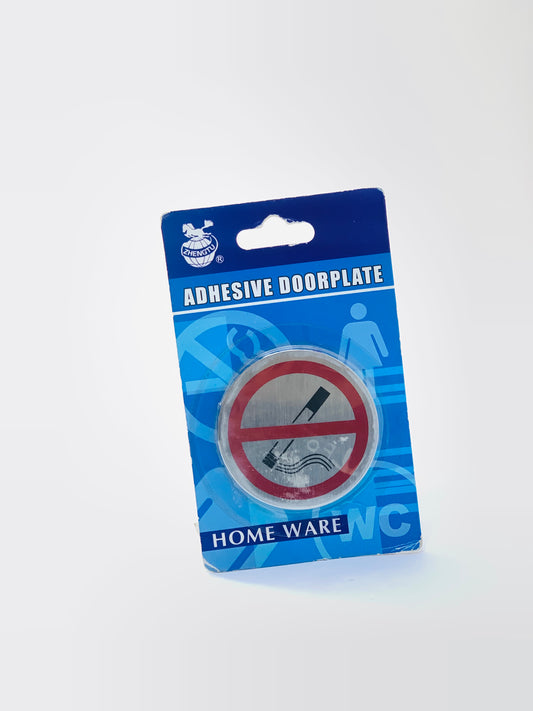 ADHESIVE DOOR PLATE NO SMOKING