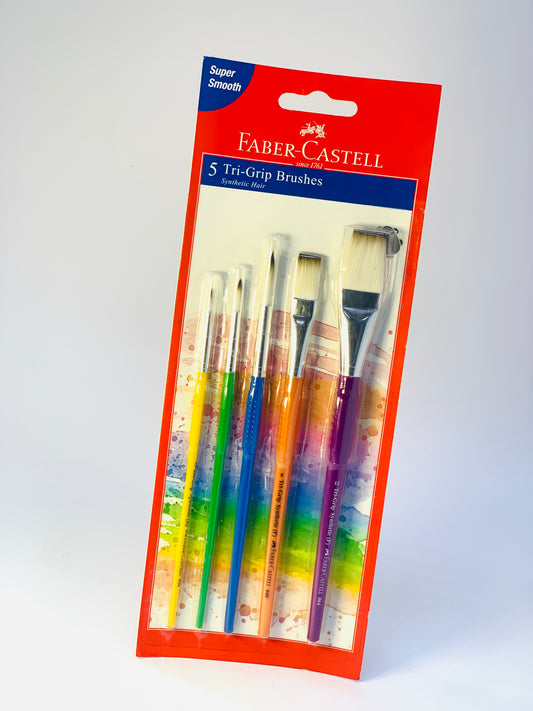 FABER CASTELL TRI GRIP PAINT BRUSHES 1X5