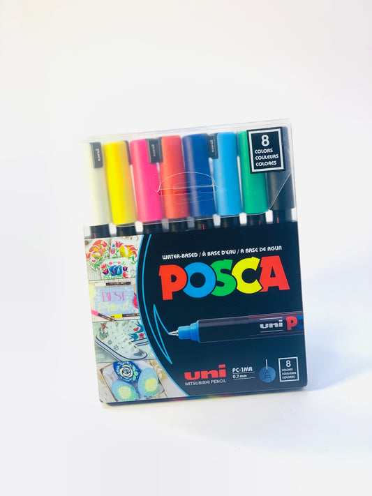 UNI POSCA COLORS PC1MR - 0.7MM 8 COLORS