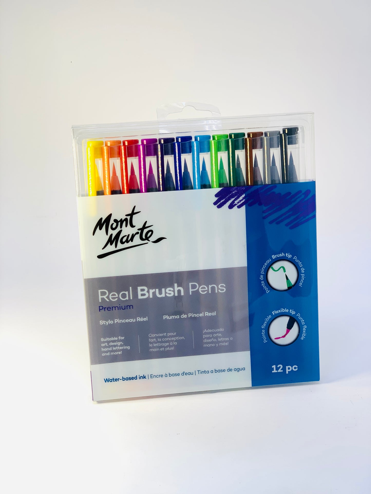 MONT MARTE REAL BRUSH PENS PREMIUM 12 PCS