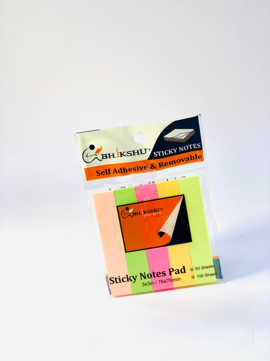 STICKY NOTES 3X3 76X76MM 100 SHEET