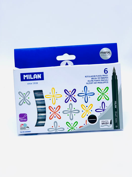 MILAN PENCIL BRUSH  METAL COLOURS