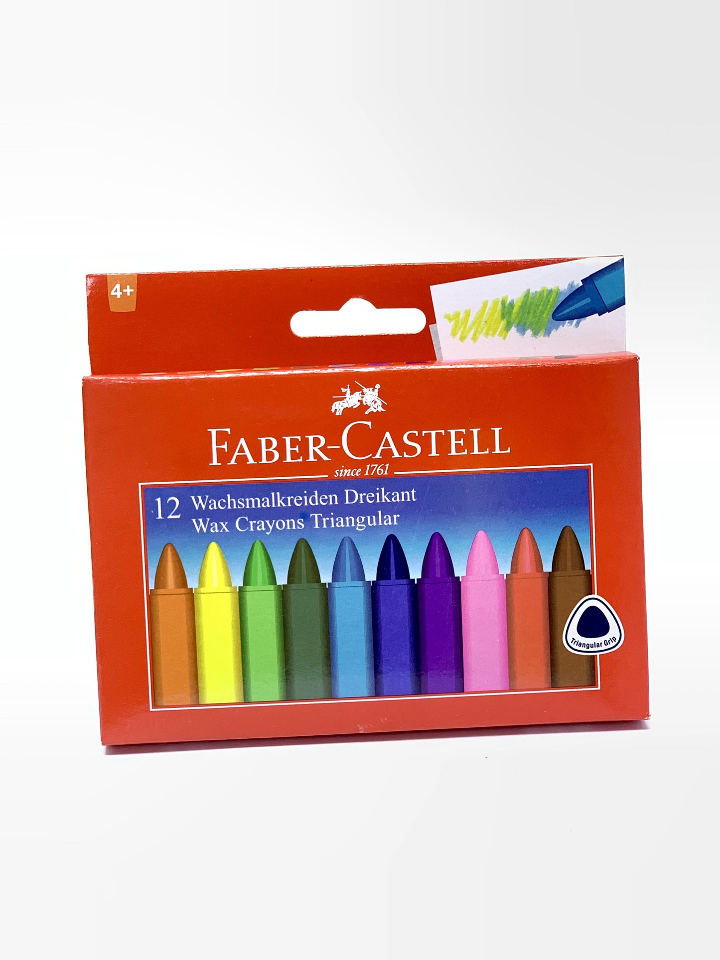 FABER CASTEL WAX CRAYON TRAINGULAR 1X12