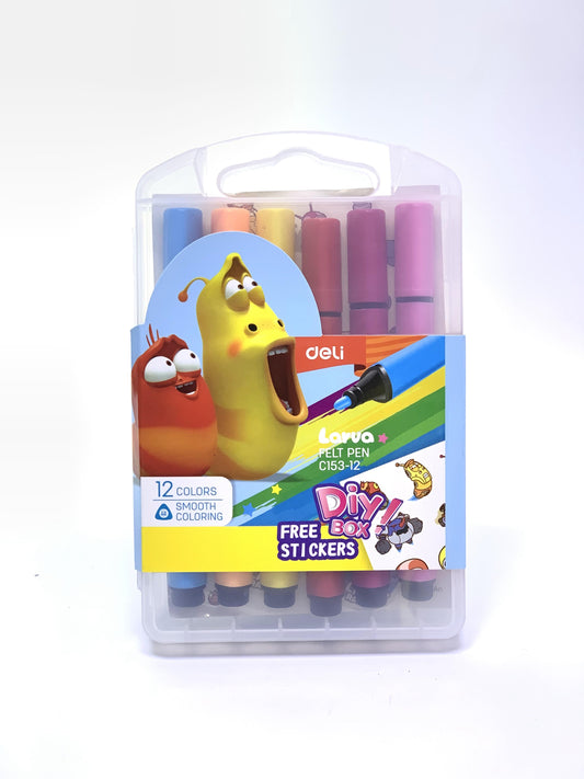 DELI FELT PEN 1X12 COLOURS